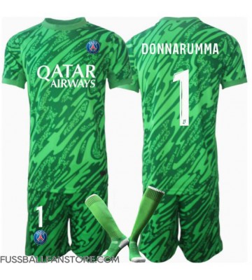 Paris Saint-Germain Gianluigi Donnarumma #1 Torwart Replik Heimtrikot Kinder 2024-25 Kurzarm (+ Kurze Hosen)